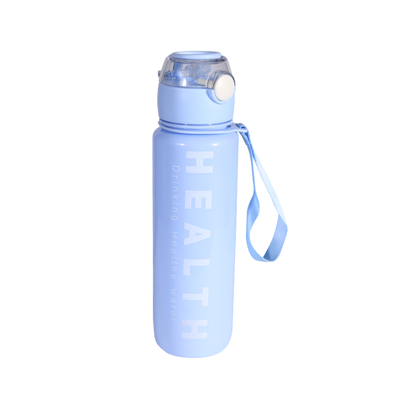 Juego de botellas de agua deportivas simples con letras de plástico