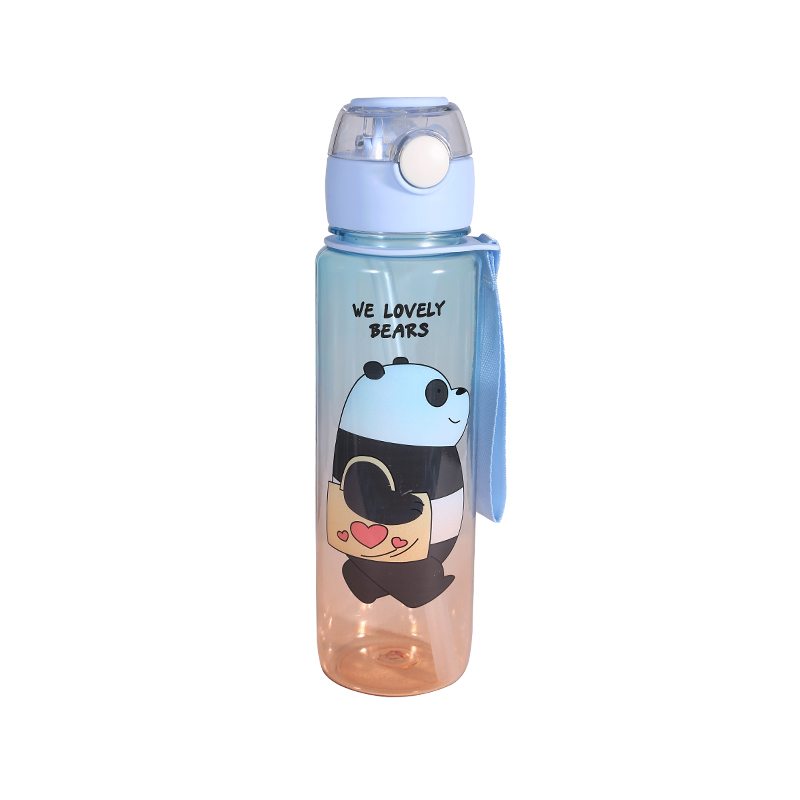 Juego de botellas de agua con patrón de oso lindo