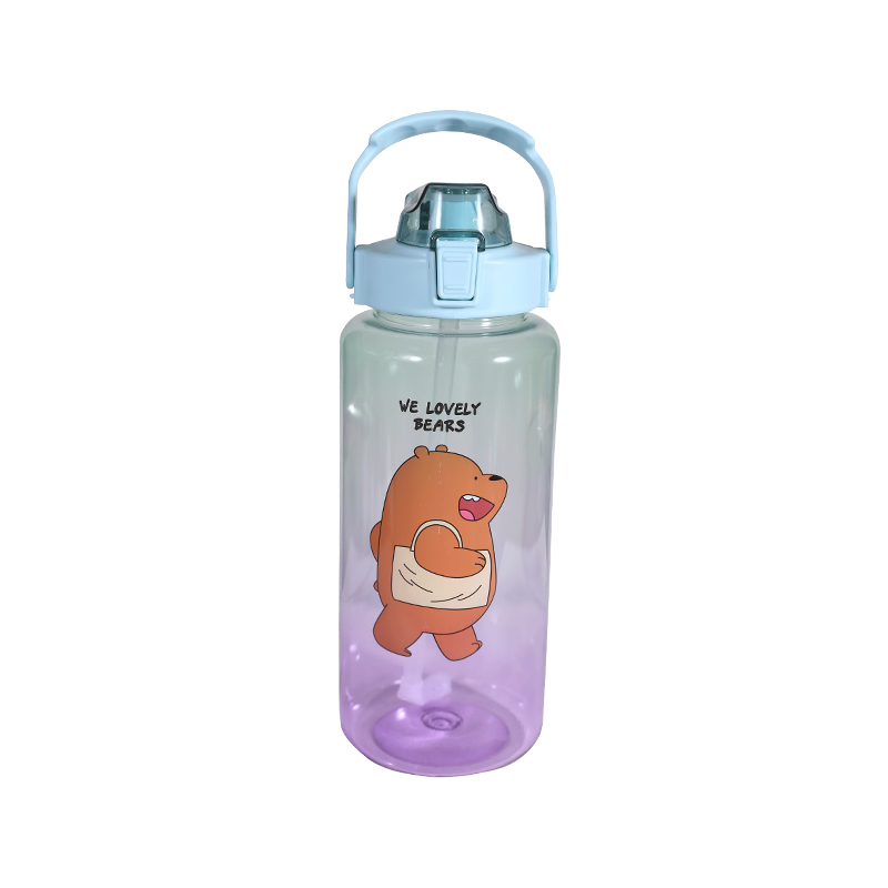 Juego de botellas de agua con patrón de oso lindo