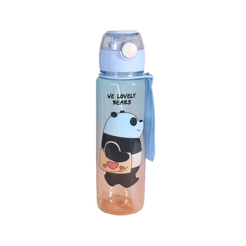 Juego de botellas de agua con patrón de oso lindo